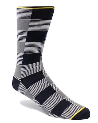 Swanky Blurred Lines Yellow Men's Socks InStitchu