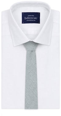InStitchu Essentials Accessories Tie Balmoral Pale Grey and White Cotton Tie