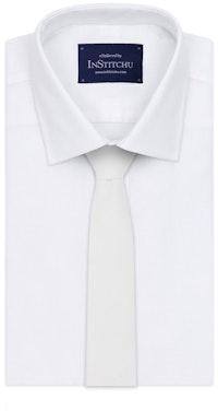 InStitchu Essentials Accessories Tie Culburra Pure White Cotton Tie