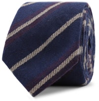 InStitchu Essentials Accessories Tie Noosa Navy Blue Cotton Striped Tie