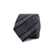 InStitchu Essentials Accessories Tie Coogee Navy, Deep Grey and Mauve Striped Cotton Tie