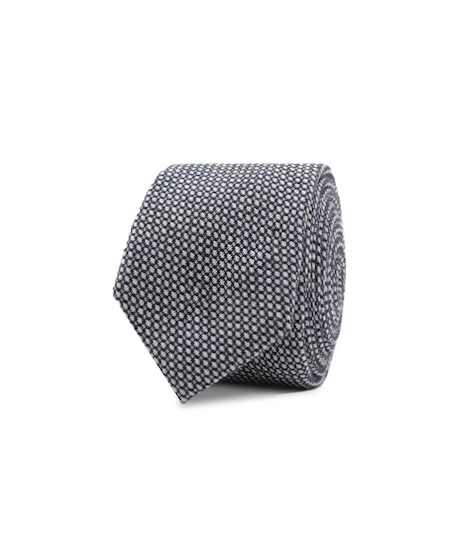 InStitchu Essentials Accessories Tie Bronte Navy Blue and White Cotton Tie