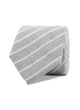 InStitchu Essentials Accessories Tie St Kilda Striped Grey Linen and Cotton Tie