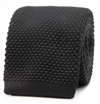InStitchu Essentials Accessories Tie Kutti Black Knitted Square-End Tie