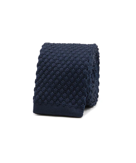 InStitchu Essentials Accessories Tie Byron Bay Navy Knitted Square-End Tie