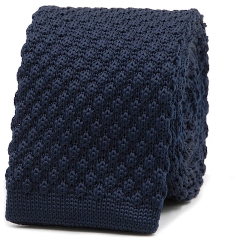 InStitchu Essentials Accessories Tie Byron Bay Navy Knitted Square-End Tie