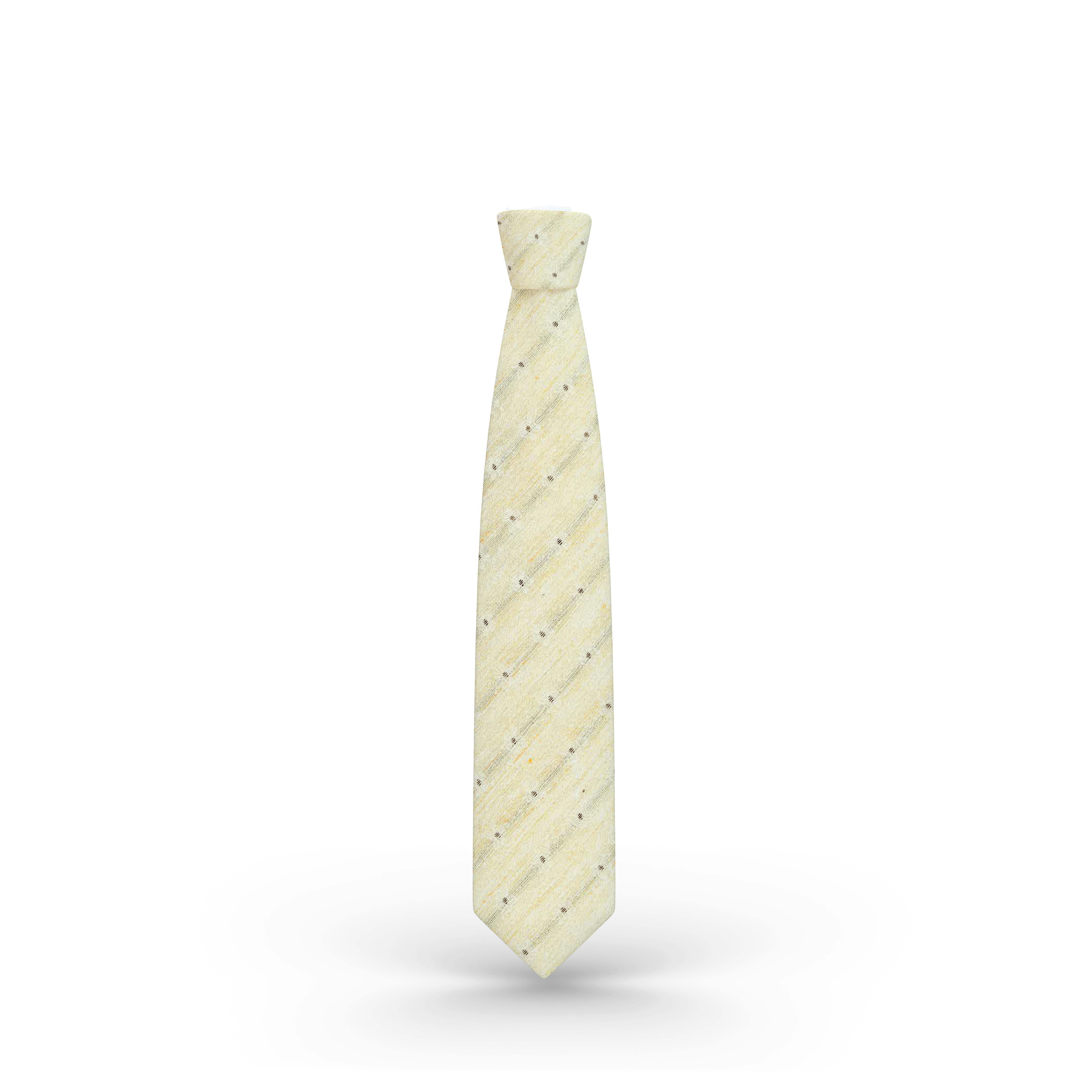 InStitchu Collection Beige Floral Tie