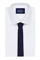 InStitchu Essentials Accessories Tie Whitehaven Deep Navy Blue and White Pinstripe Wool Blend Tie