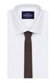 InStitchu Essentials Accessories Tie Sorrento Earthy Brown and White Pinstripe Wool Blend Tie 