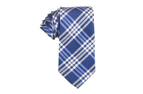 InStitchu Accessories tie OTAA Cobalt Blue Tie with White Stripes