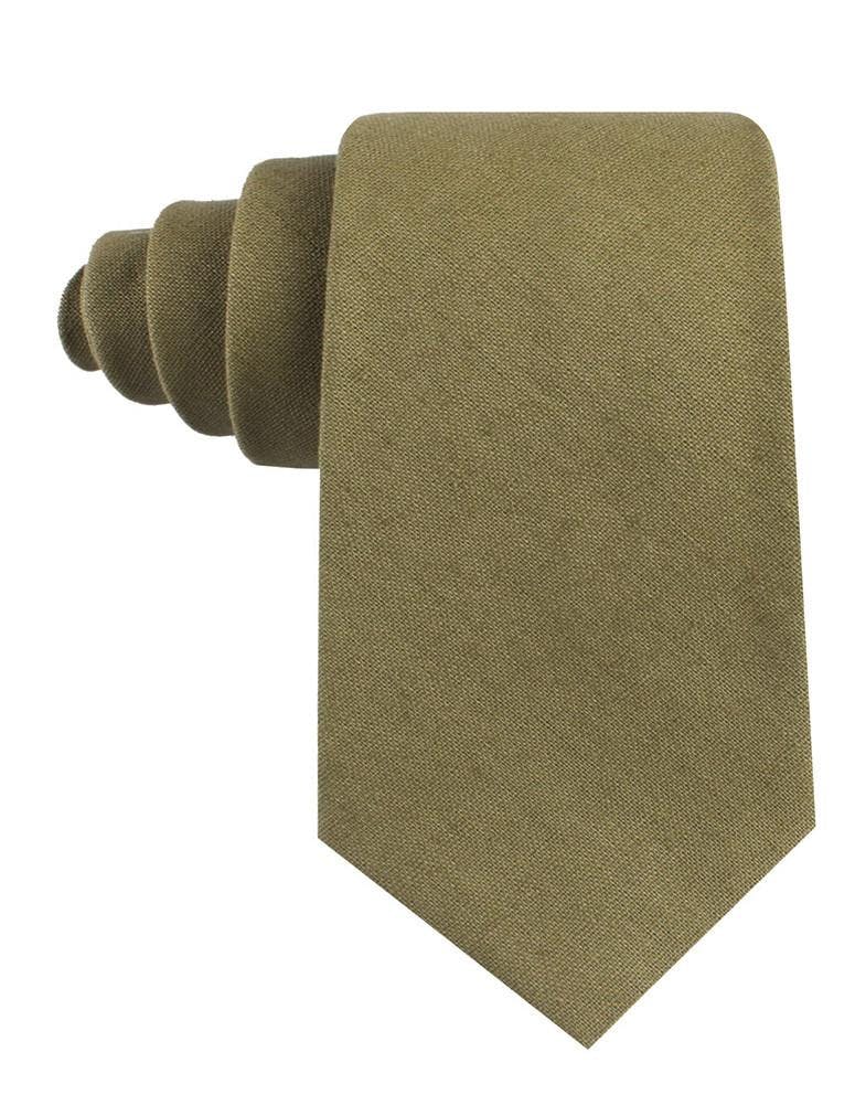 InStitchu Accessories tie  OTAA Dry Green Khaki Linen Tie