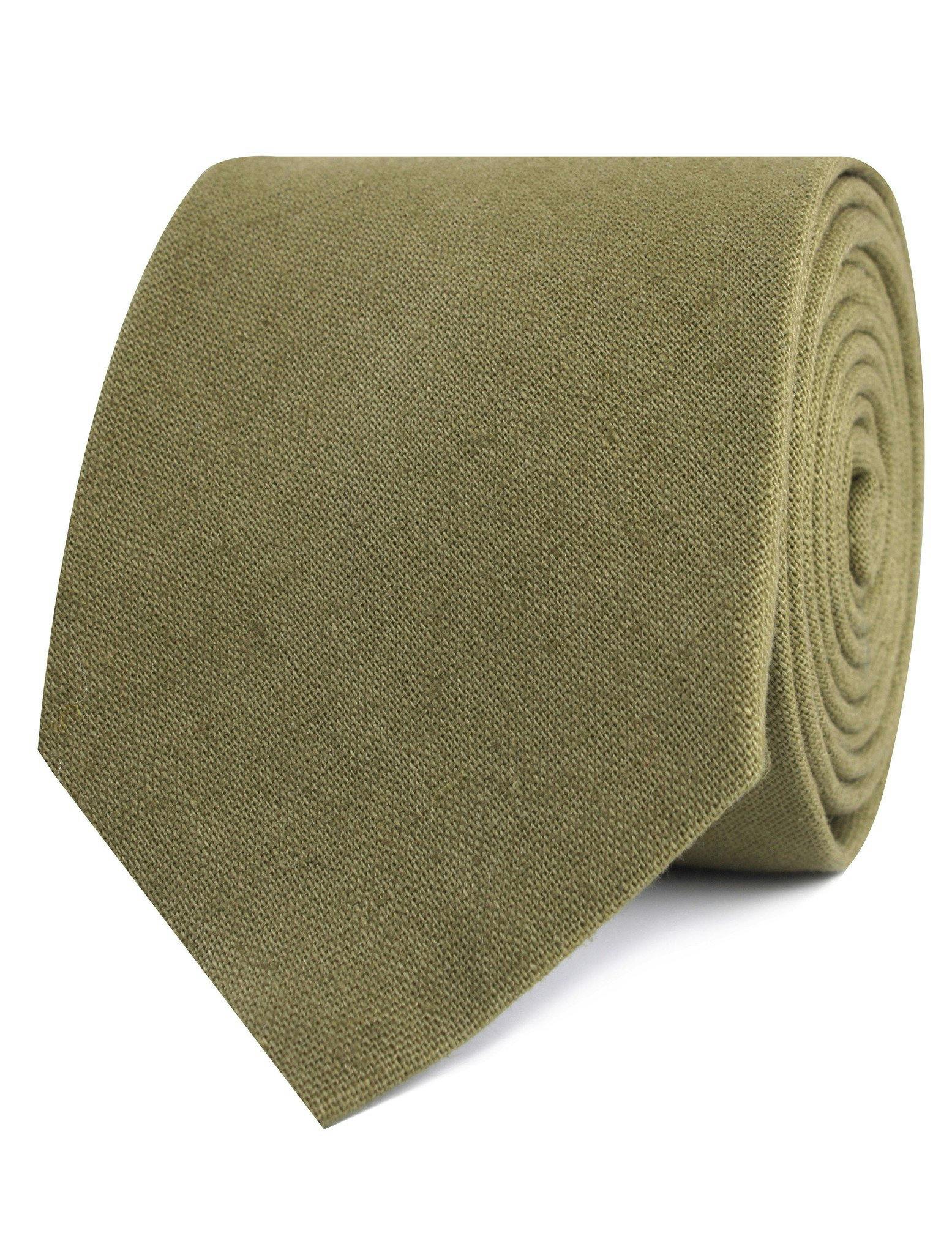 InStitchu Accessories tie  OTAA Dry Green Khaki Linen Tie