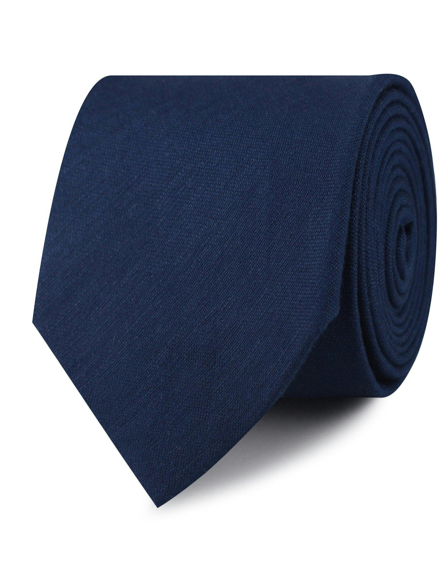 InStitchu Accessories tie  OTAA Jeune Fille Endormie Navy Linen Tie