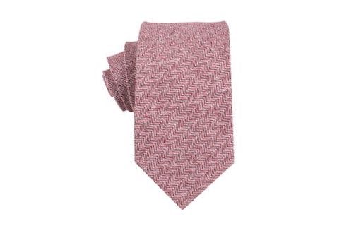 InStitchu Accessories tie OTAA Maroon Herringbone Linen Tie