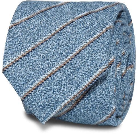InStitchu Accessories Marley Striped Light Blue Cotton Tie