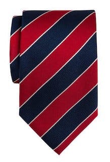 InStitchu Accessories tie InStitchu Navy, Red and White Diagonal Striped Tie