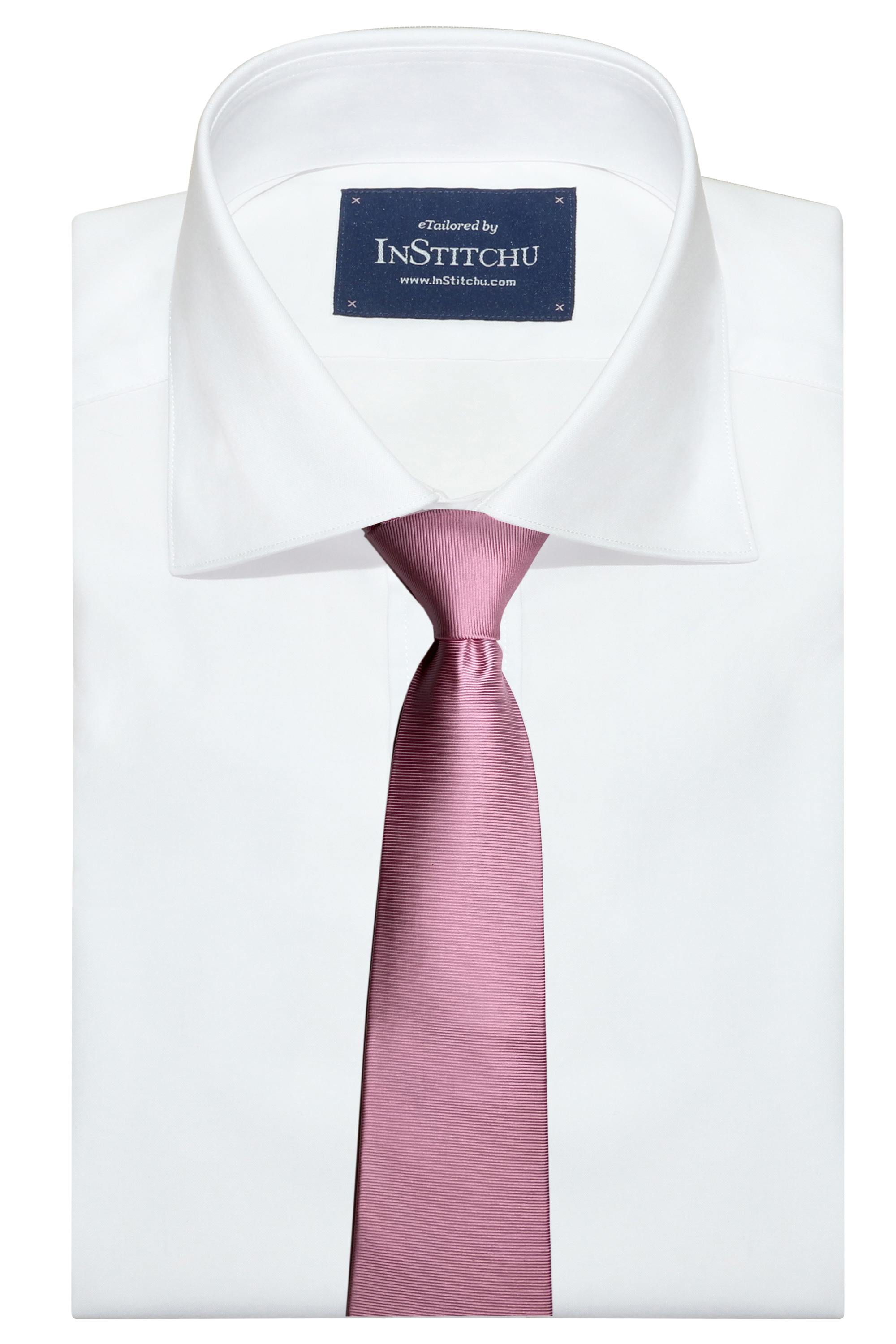InStitchu Collection The Taranto Pink Plain Silk Tie