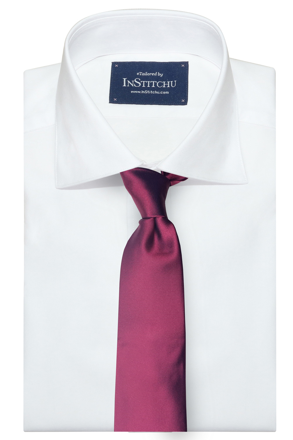 InStitchu Collection The Terzo Maroon Plain Silk Tie