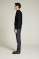 InStitchu Collection Lachlan Black Wool Blend Zip Knit