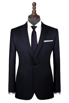 The Royston Solid Navy Business Suit - Men's Custom Suit