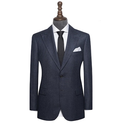 The Glastonbury Blue Cashmere Blend Winter Suit - Men's Custom Suit ...