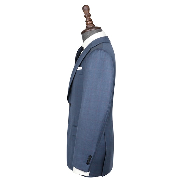 InStitchu Collection Beez Blue Windowpane Wool Jacket