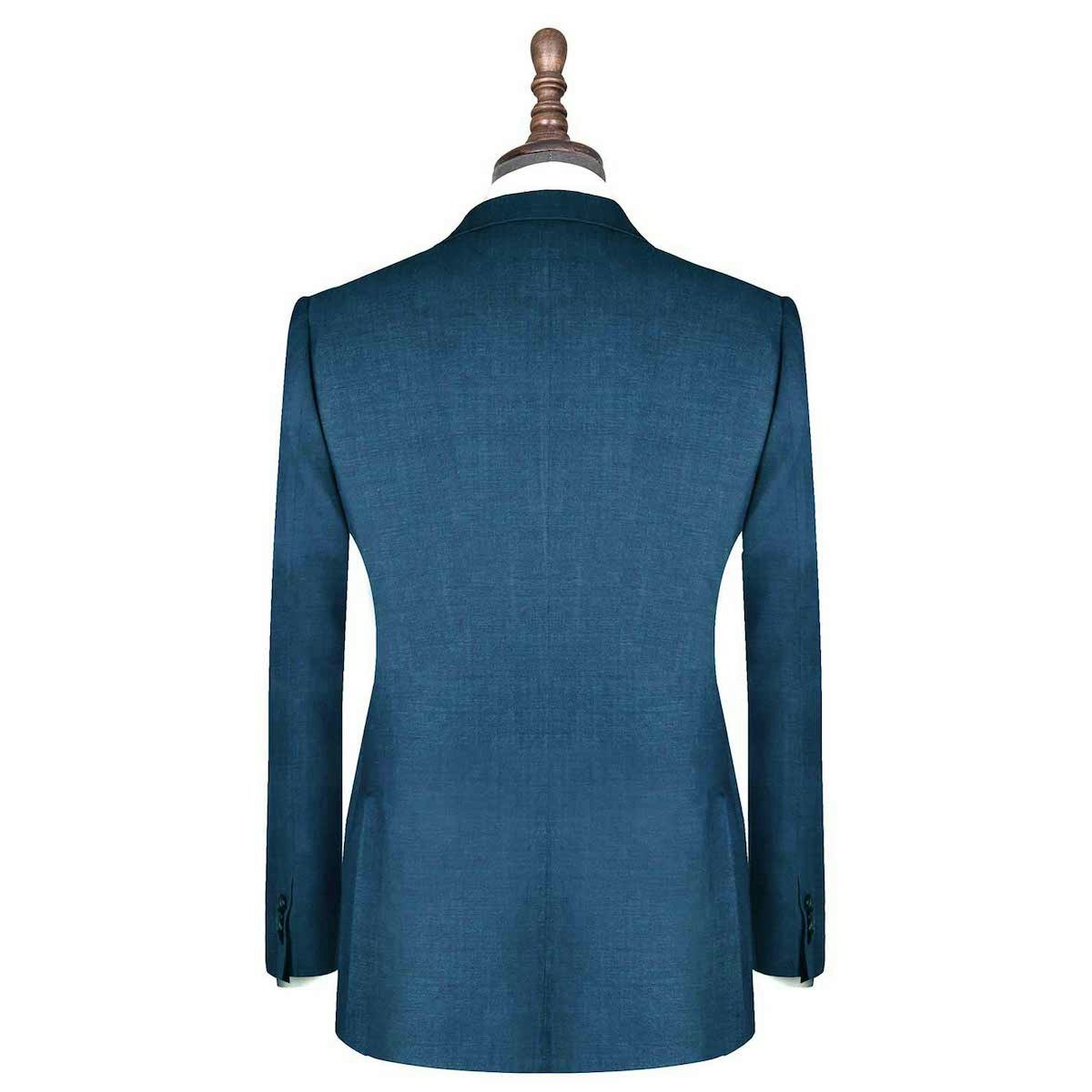 InStitchu Collection Blue Linen Silk Blend Jacket