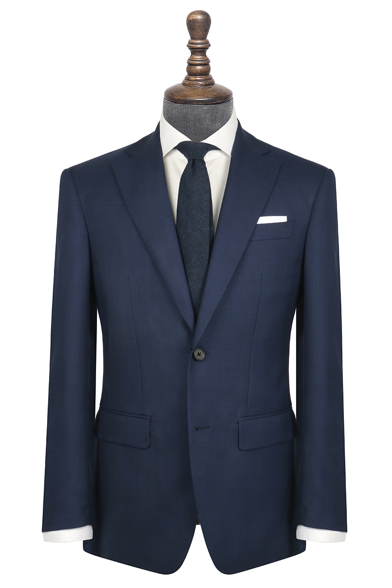InStitchu Collection Brooklands Navy Glen Plaid Wool Jacket