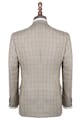 InStitchu Collection Brown Glen Plaid Wool and Linen Blend Jacket