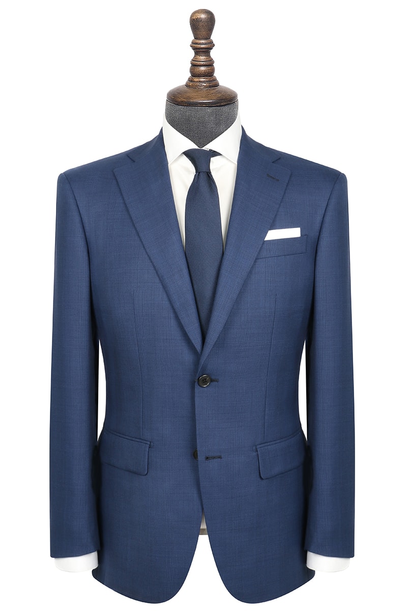 InStitchu Collection Dawn Blue Glen Plaid Wool Jacket