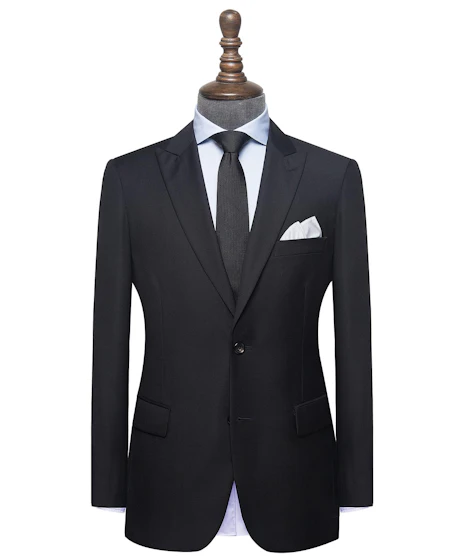 InStitchu Collection Huffed Black Wool Suit