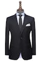 InStitchu Collection Huffed Black Wool Suit