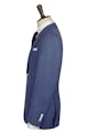 InStitchu Collection Navy and White Slub Wool Linen Blend Jacket