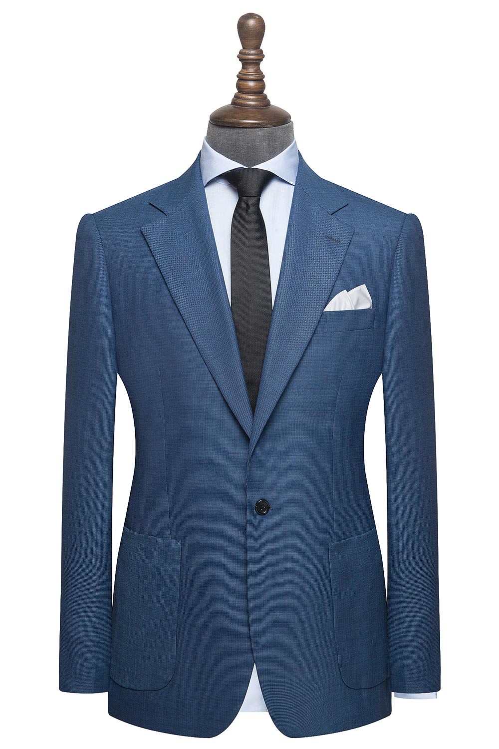 InStitchu Collection Rollino Blue Wool Jacket