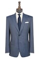 InStitchu Collection The Aberdeen Blue Grey Pinstripe Wool Jacket