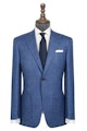 InStitchu Collection The Avington Vibrant Mid-Blue Prince of Wales Wool Jacket
