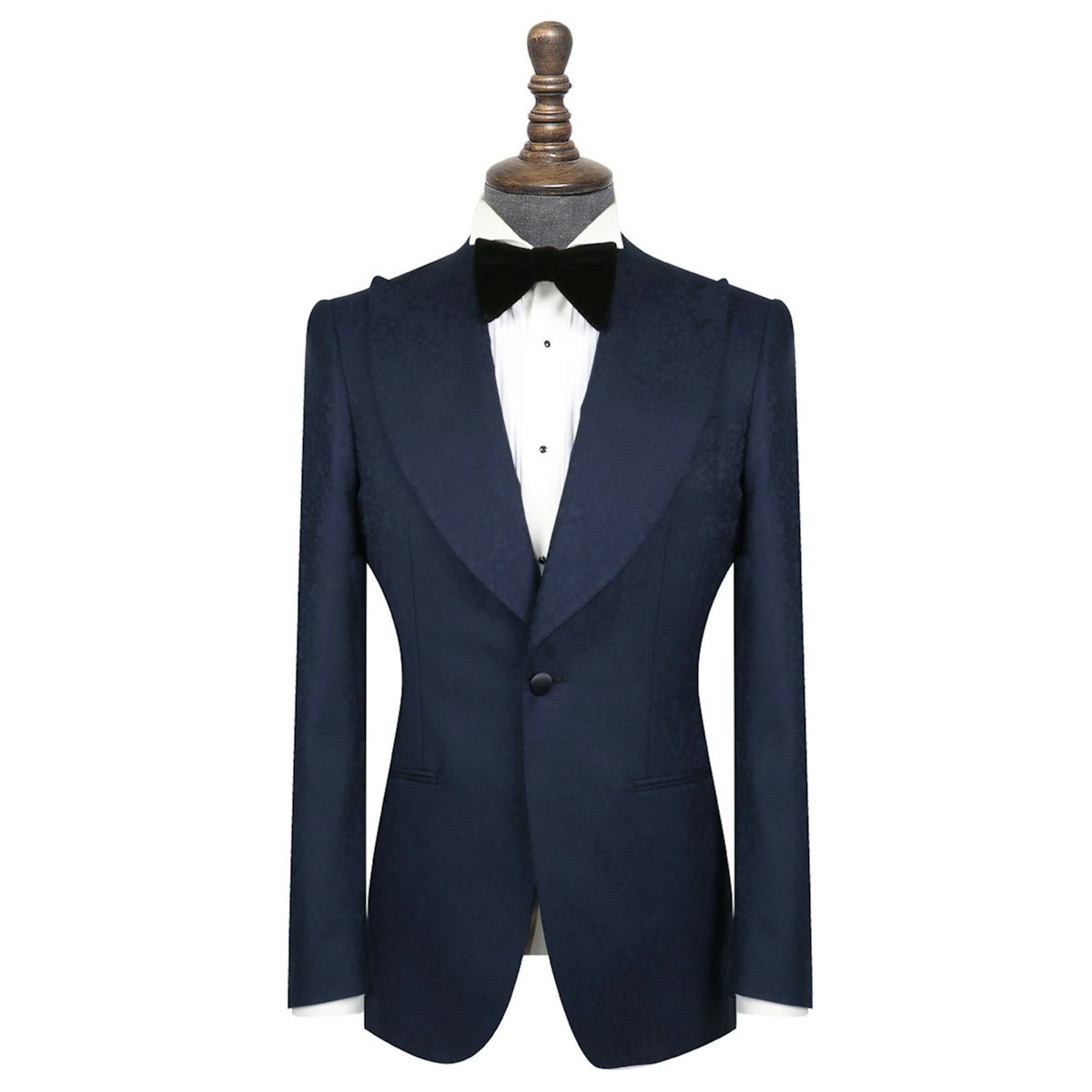 InStitchu Collection The Baggio Navy Floral Wool Dinner Jacket