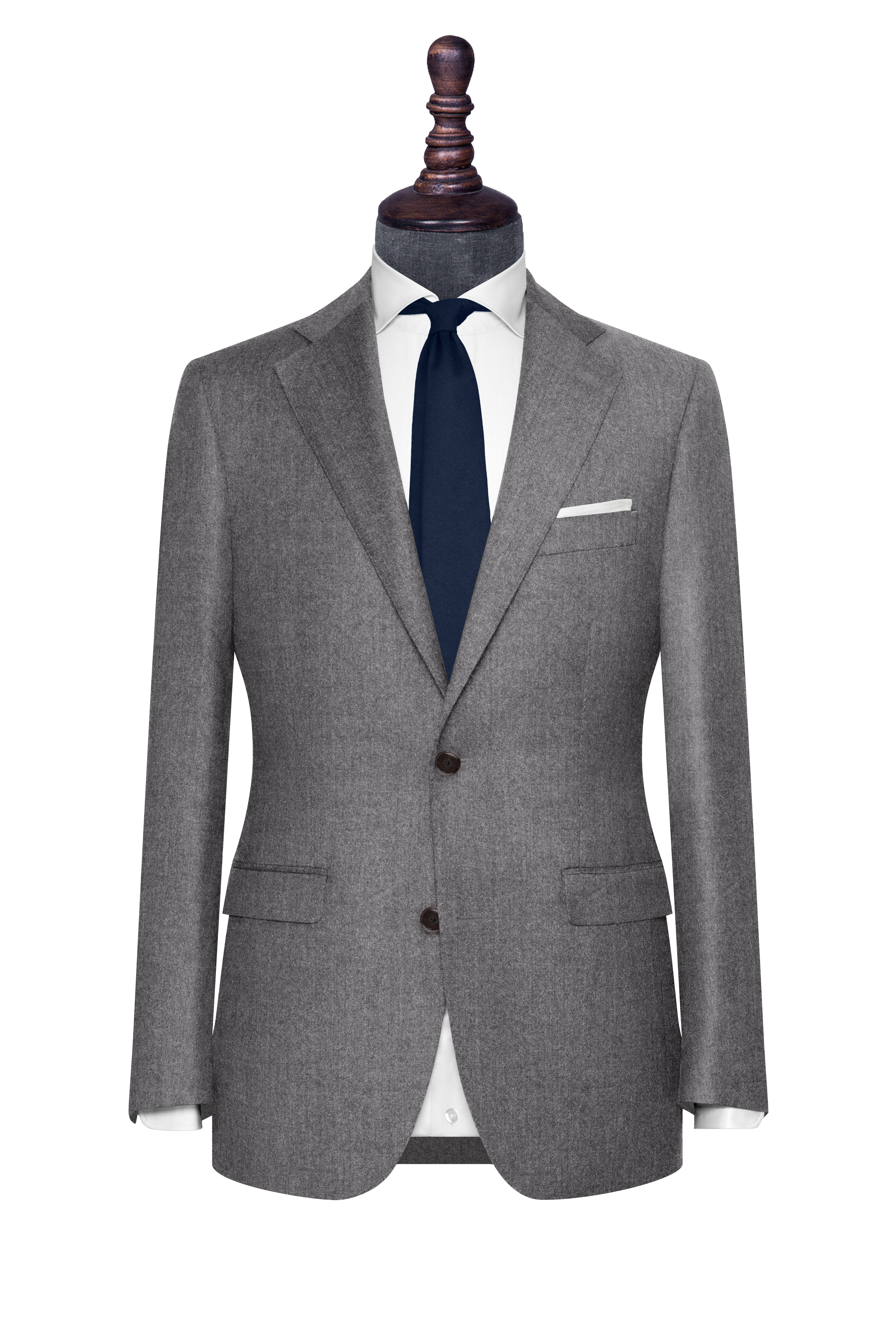 InStitchu Collection The Bergamo Grey Flannel Wool Jacket