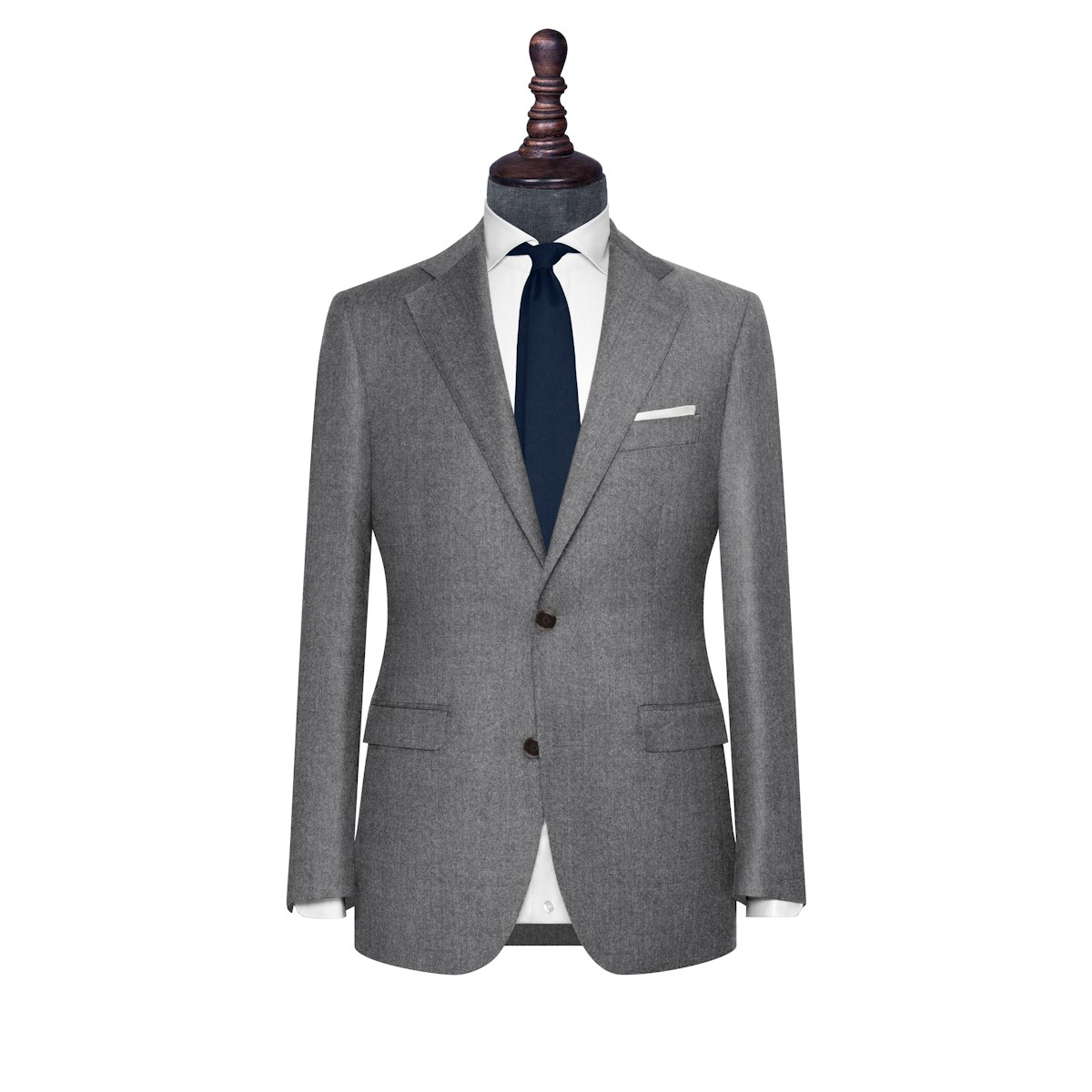 InStitchu Collection The Bergamo Grey Flannel Wool Jacket