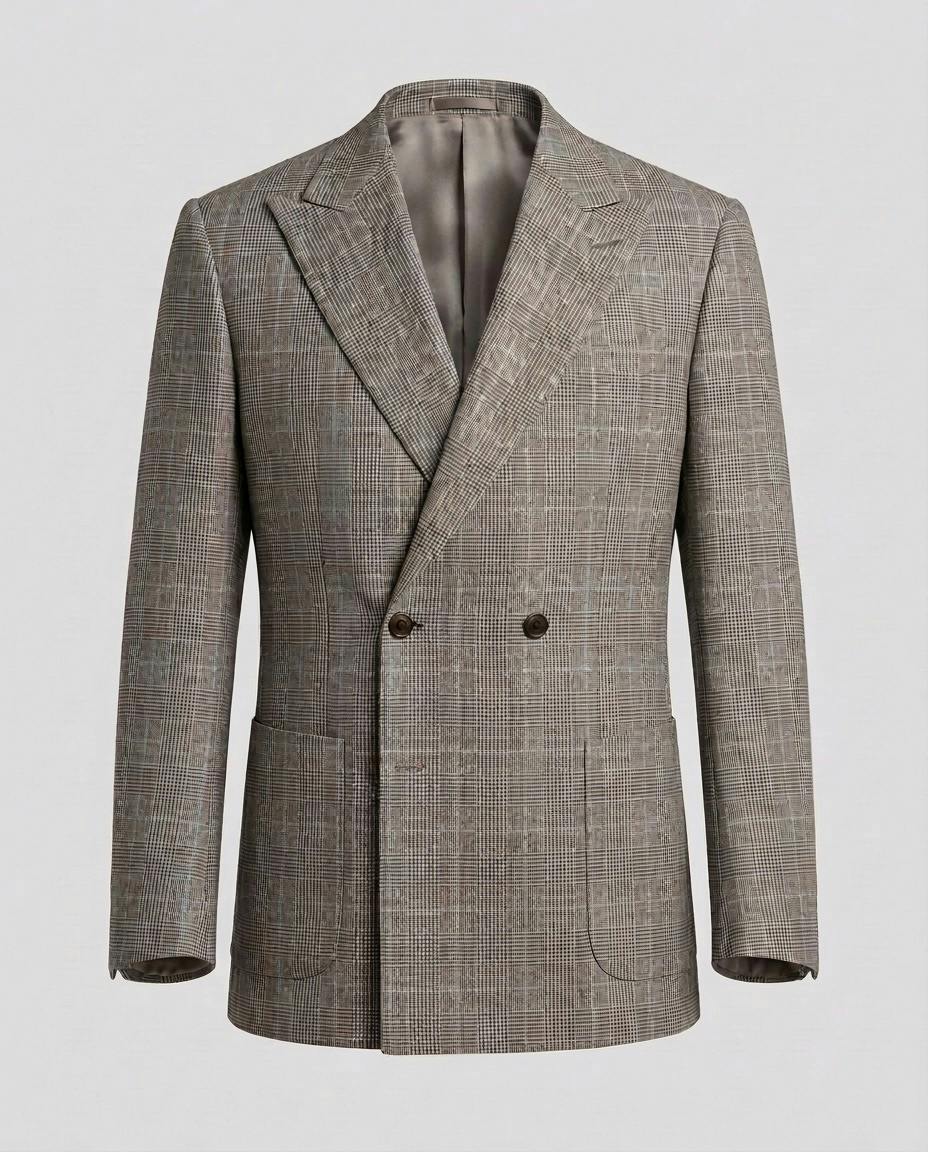 The Broome Grey Check Wool Jacket