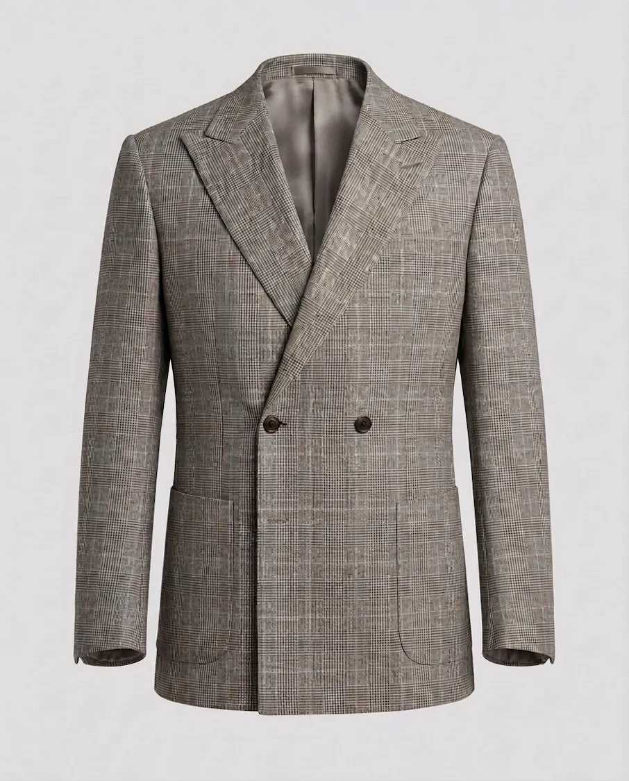 The Broome Grey Check Wool Jacket