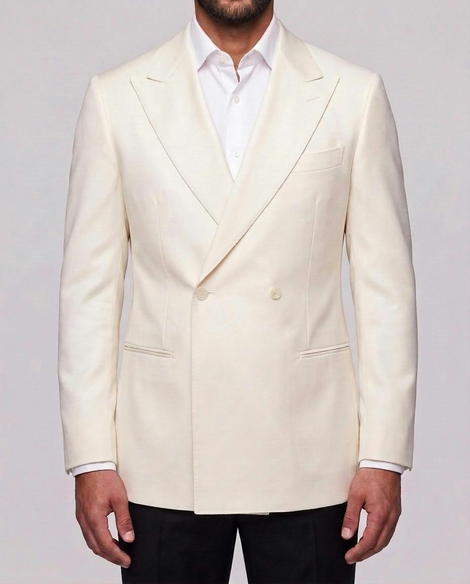 The Burnie Ivory Virgin Wool Dinner Jacket