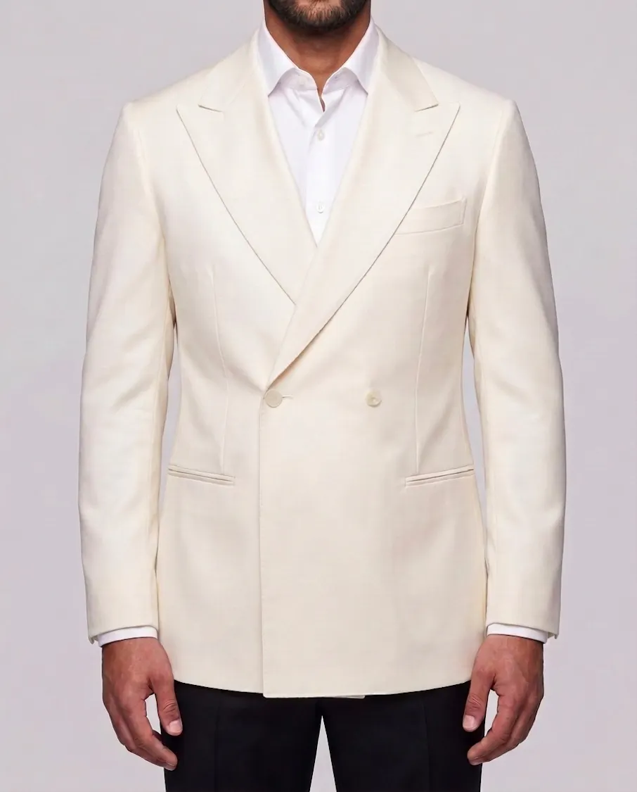 The Burnie Ivory Virgin Wool Dinner Jacket