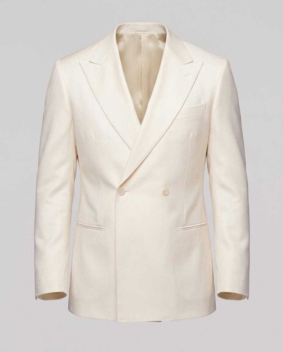 The Burnie Ivory Virgin Wool Dinner Jacket