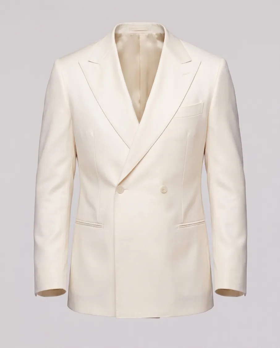 The Burnie Ivory Virgin Wool Dinner Jacket