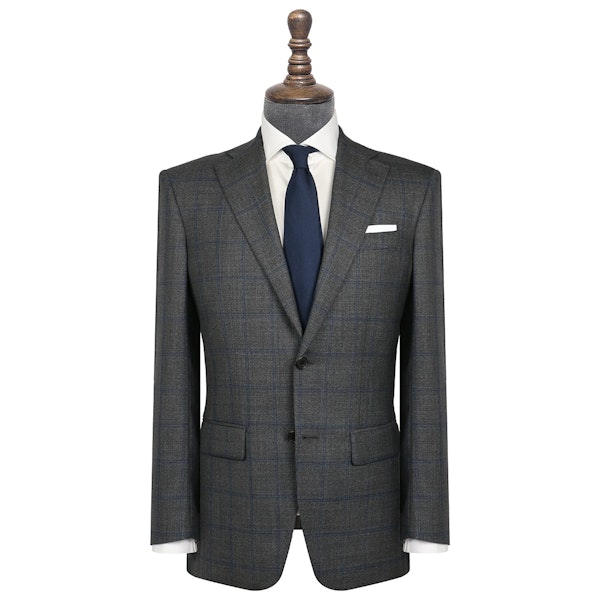 InStitchu Collection The Country Grey Linen Cotton Check Jacket