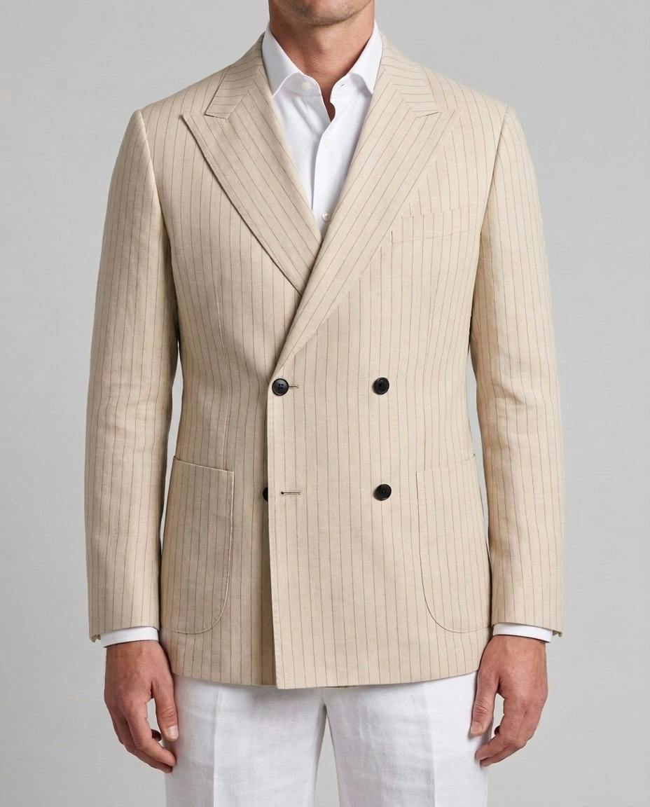 The Gladstone Sand Striped Jacket