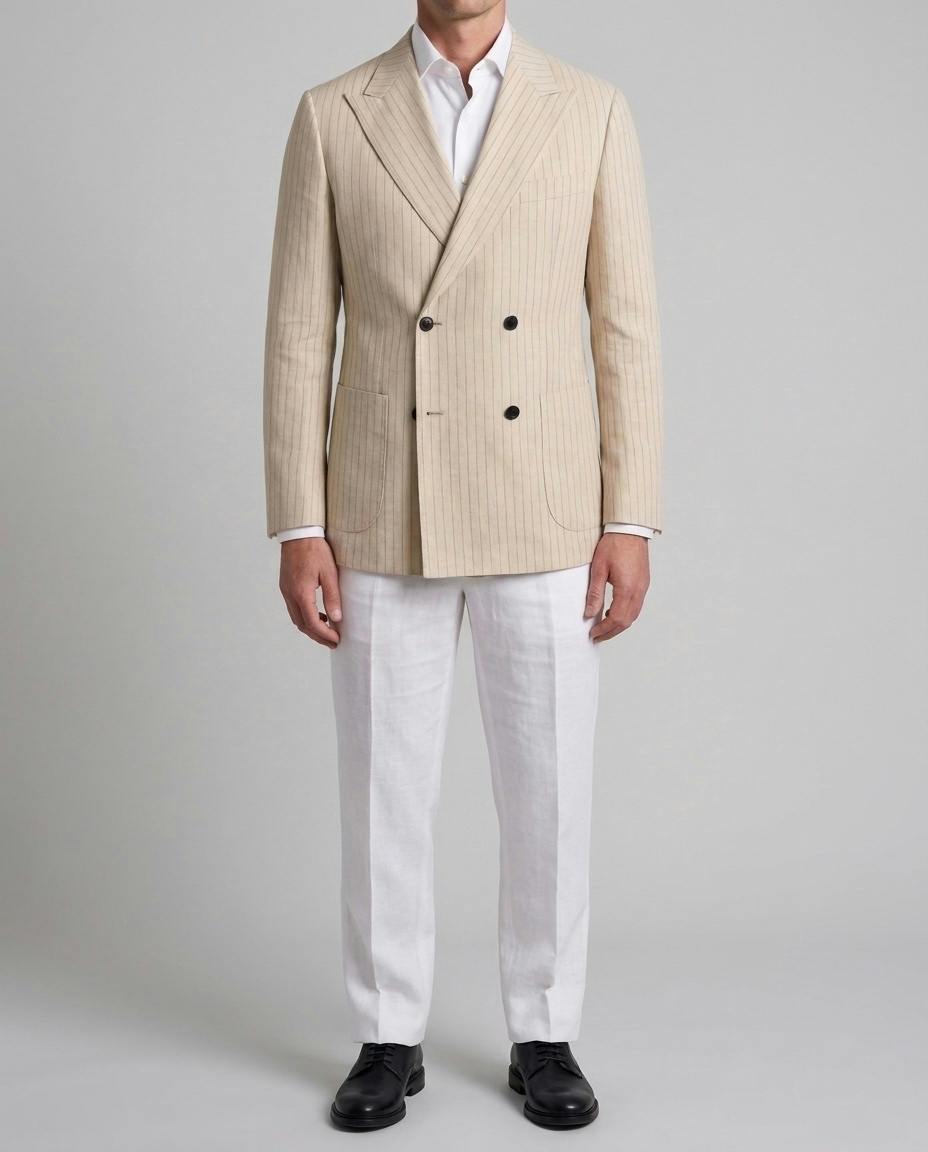 The Gladstone Sand Striped Jacket