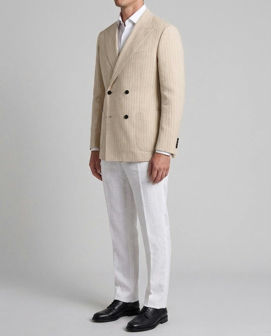 The Gladstone Sand Striped Jacket