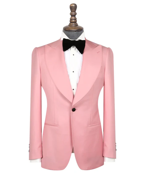 InStitchu Collection The Lapo Pink Wool Dinner Jacket